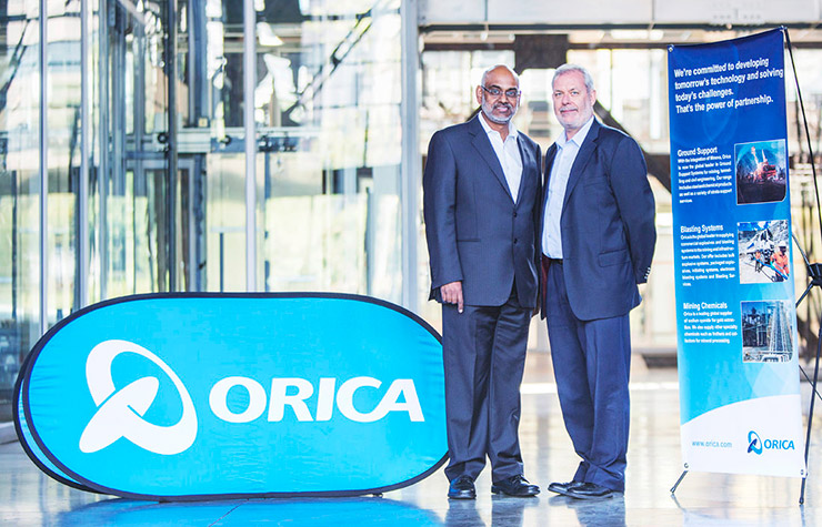 Reindus founder Leven Moodley with Acting Orica GM for Africa, Dallas Wilkinson